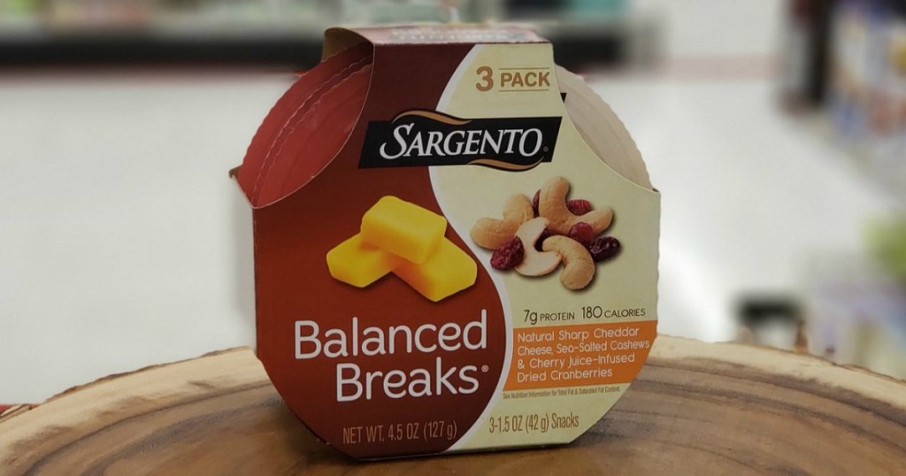 sargento cheese snacks on display in a target store
