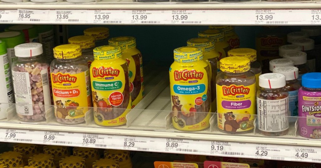 children's vitamins on a store shelf