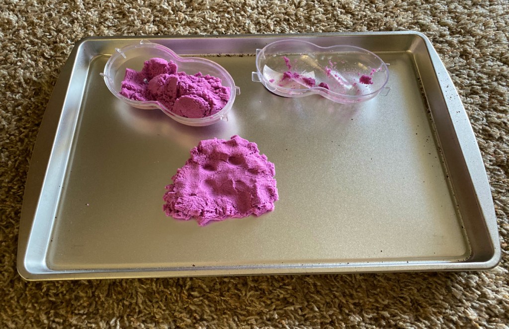 tray with play-doh