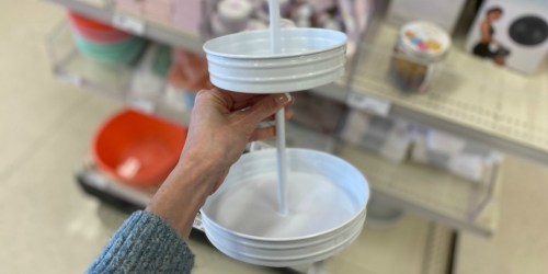 Two-Tiered Metal Serving Trays Just $5 at Target | In-Store Only