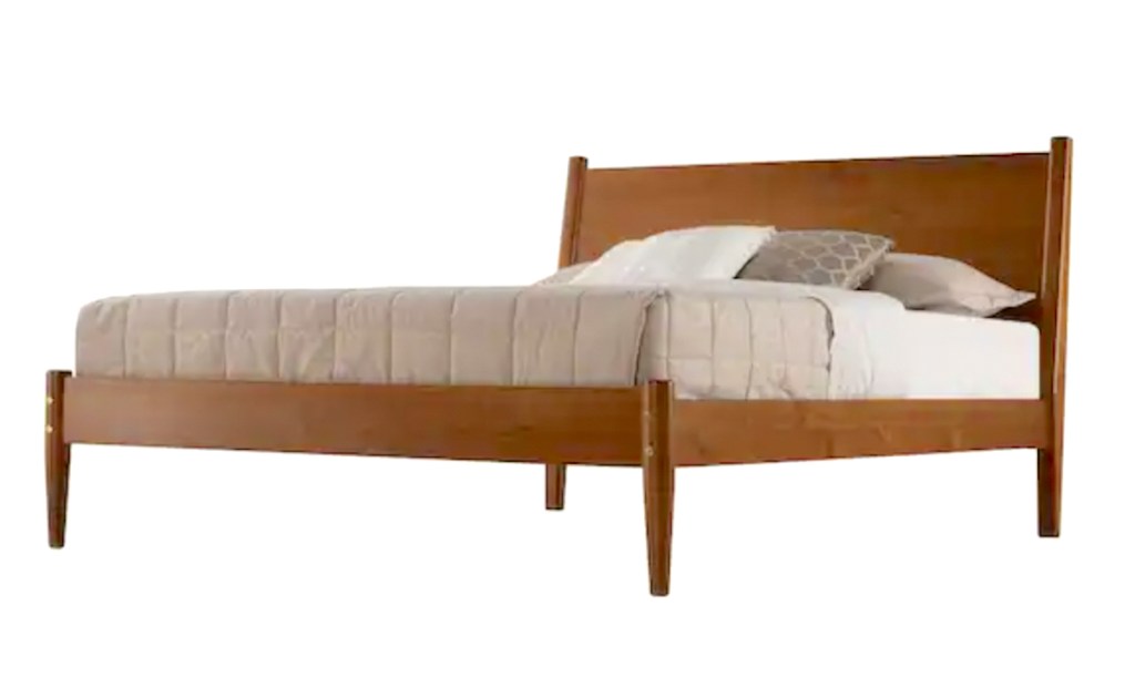 stock photo of mid century modern bed 