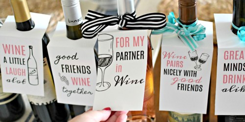 Gift Bottles of Wine with Our Fun Free Printable Wine Tags!