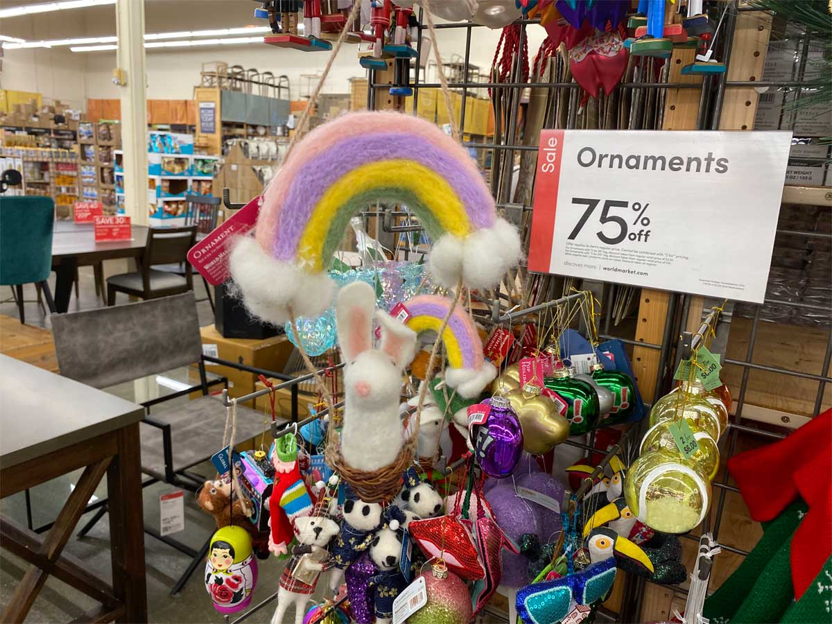 Over 75 Off World Market Christmas Clearance Ornaments, Wine