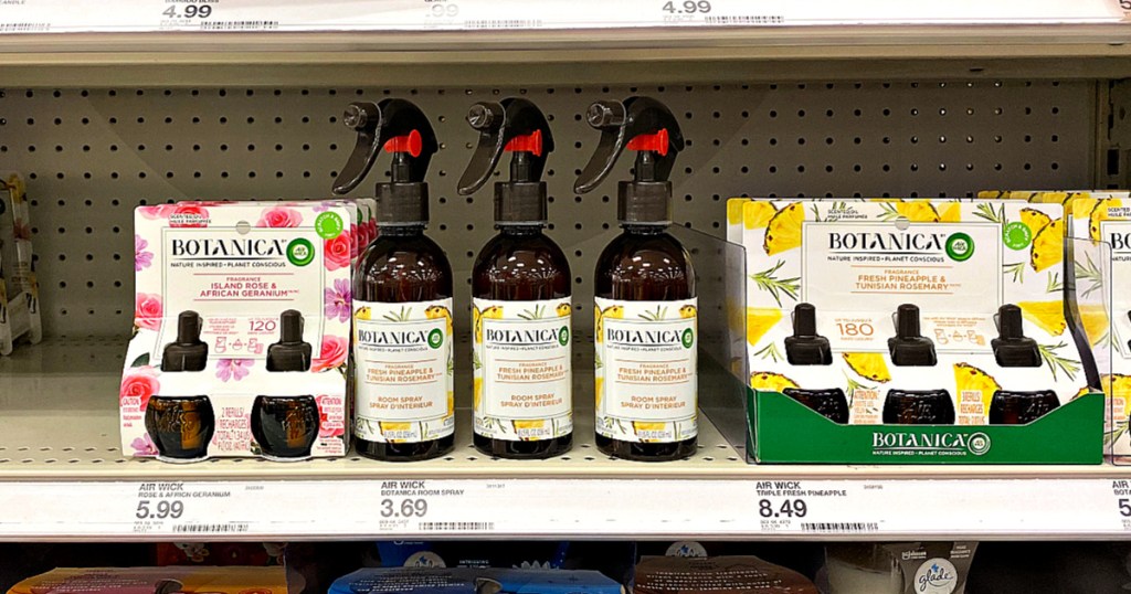 Air Wick Botanica Oil items on shelf in Target