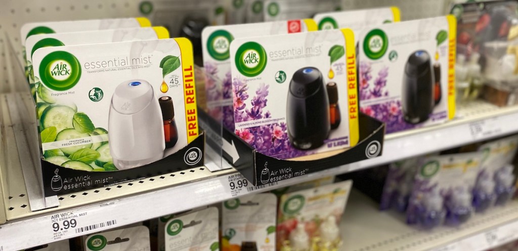 Air Wick Mist Kits on shelf at Target