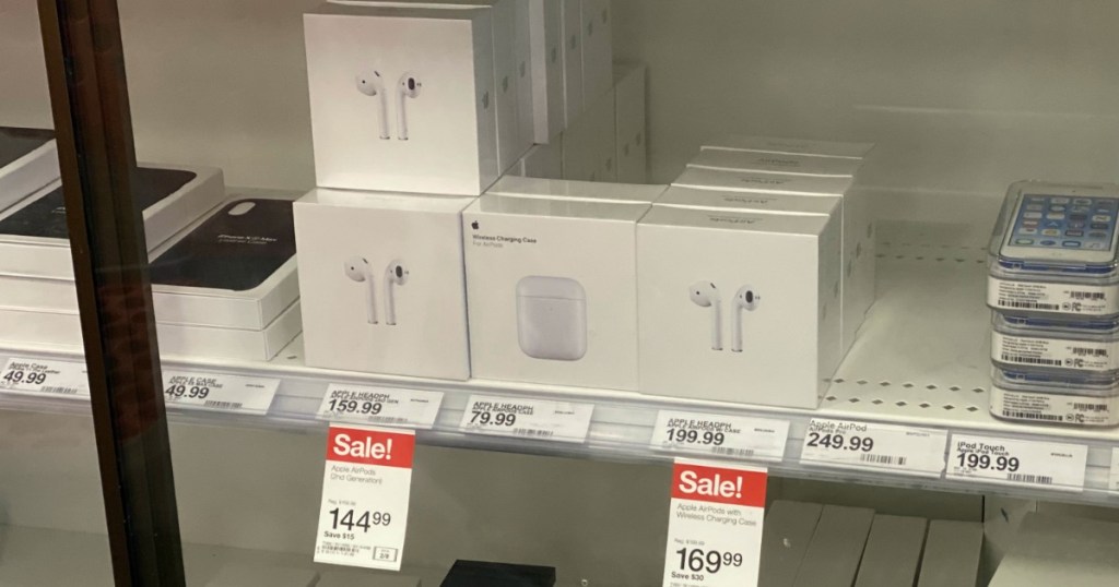 AirPods Headphones in Target locked display case