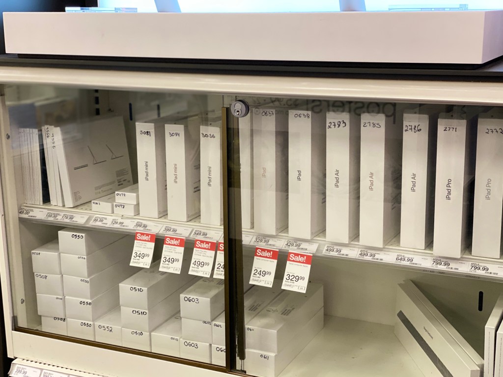 Apple iPads in Target lock case