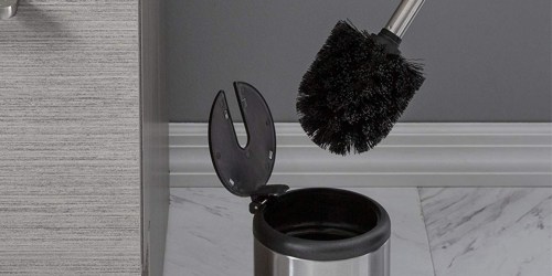 Stainless Steel Toilet Brush & Holder Only $7 on Amazon