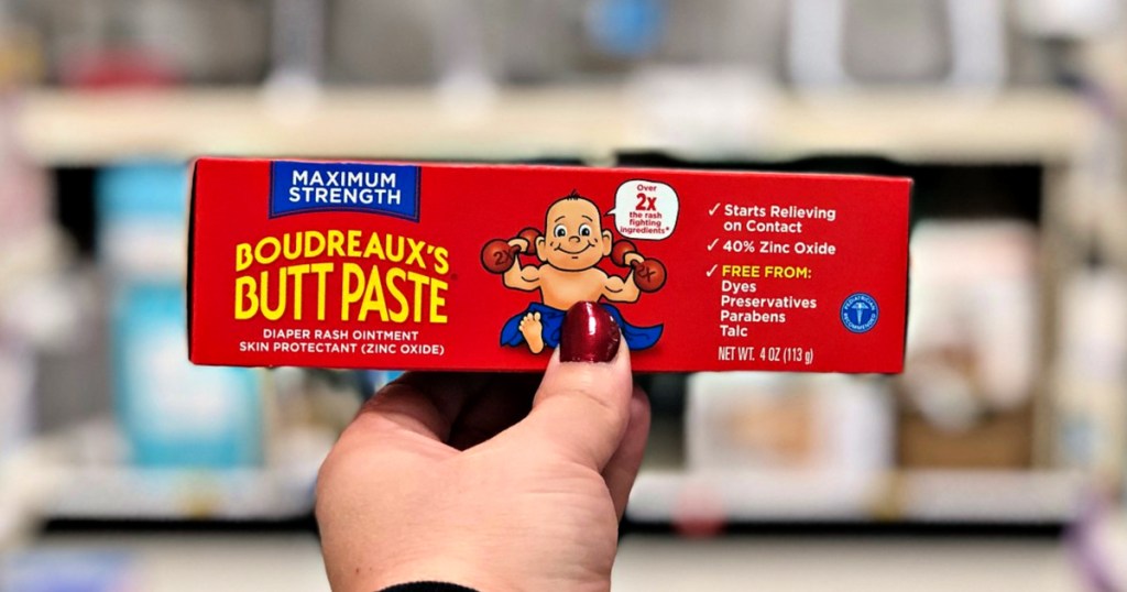 Boudreaux Butt Paste in hand at store