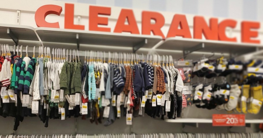 Carter's clearance baby clothes on display