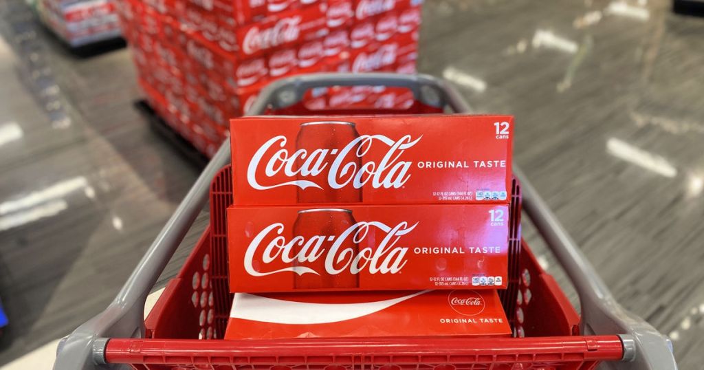 Coca-Cola 12-Packs in cart at Target