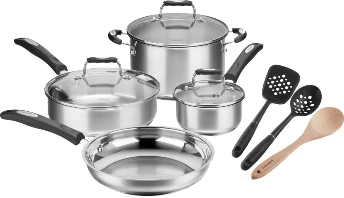 Cuisinart 10-Piece Stainless Steel Cookware Set