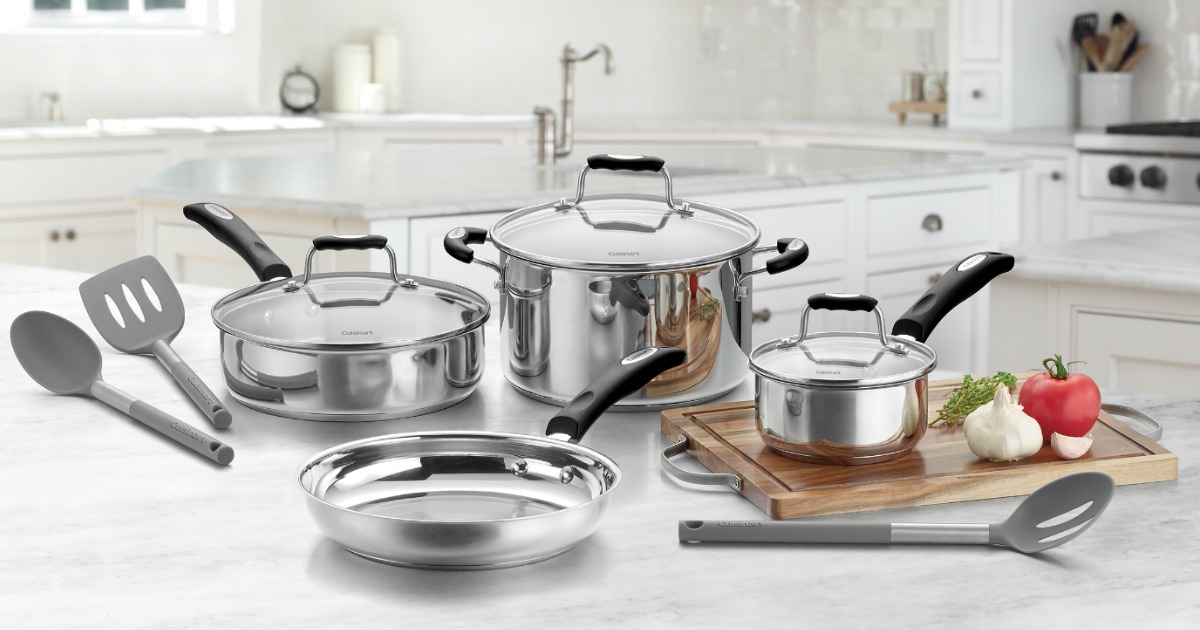Cuisinart 10-Piece Stainless Steel Cookware Set