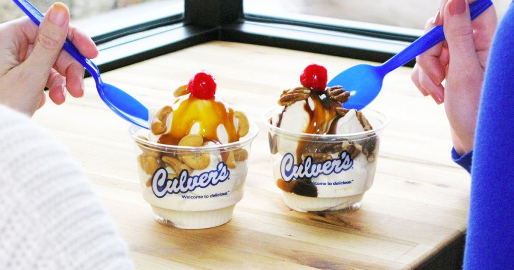 two scoops of culver's custard