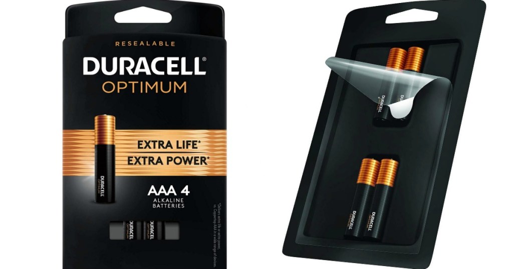 outside of Duracell Batteries Pack and inside of battery tray with batteries