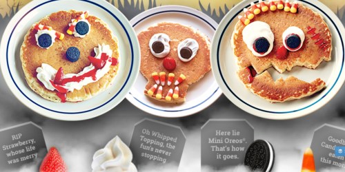 ** FREE IHOP Scary Face Pancakes for Kids w/ Adult Entree Purchase Thru October 31st