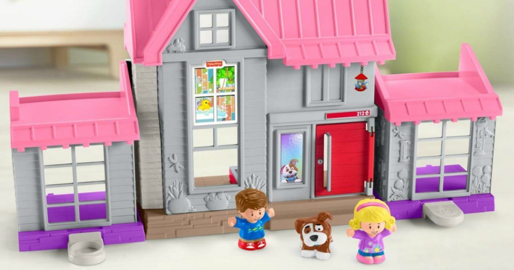 Large house themed playset with small character pieces