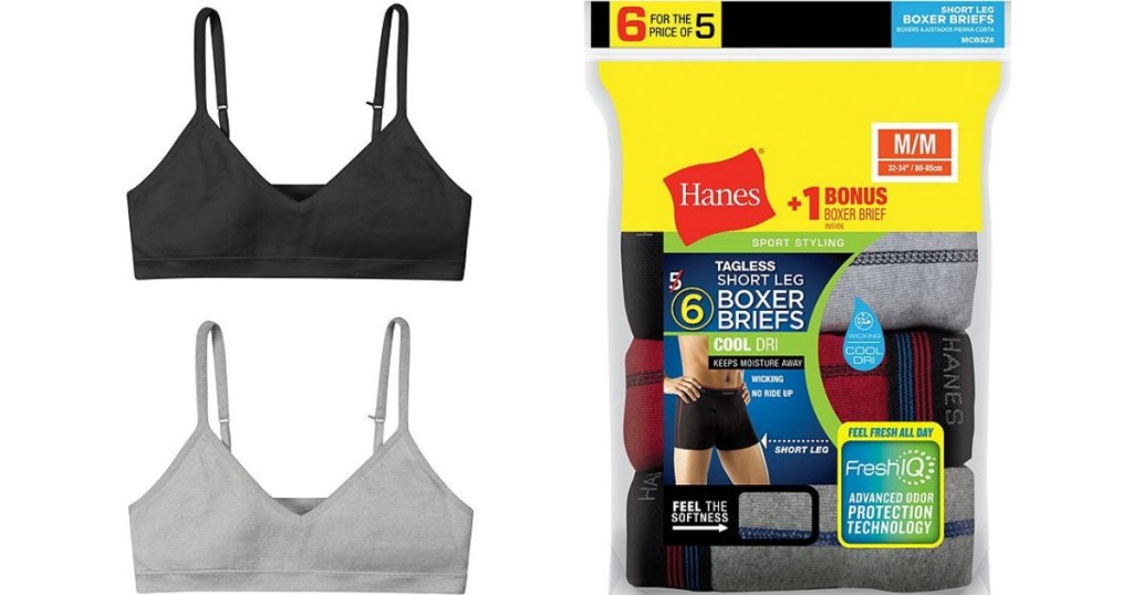 Hanes Bras and pack of Hanes underwear