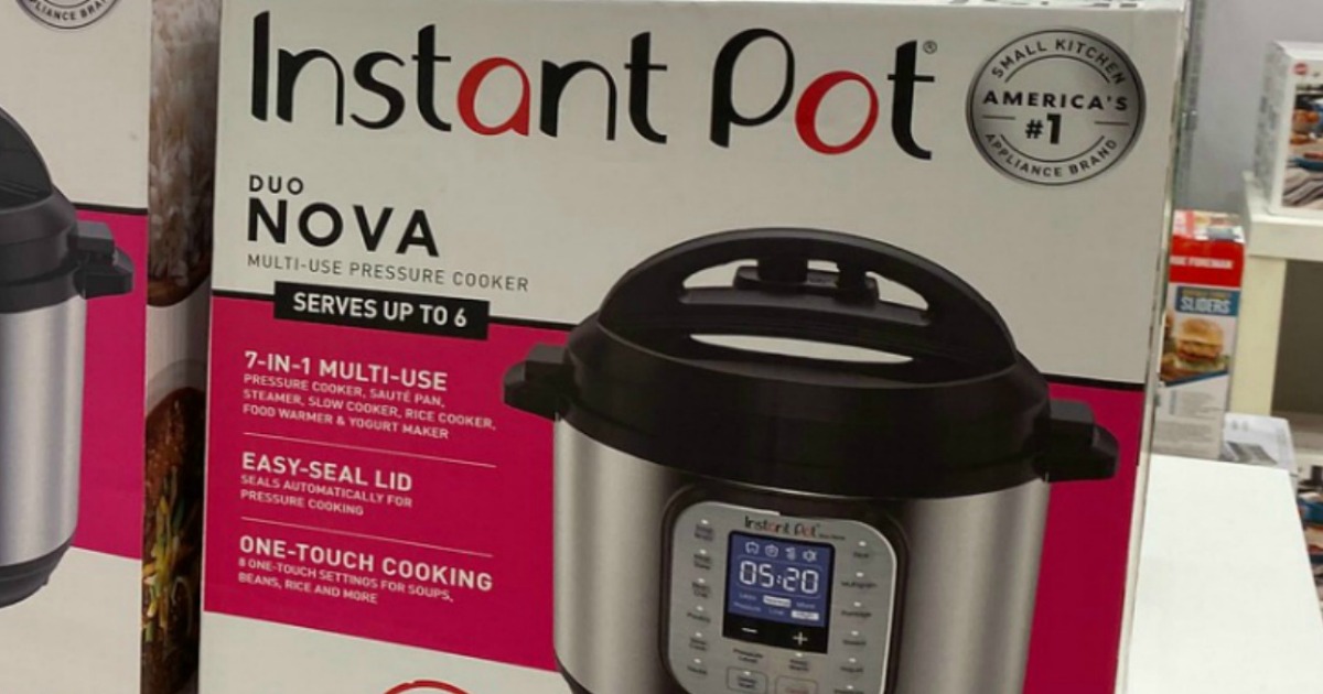 Instant Pot Duo Nova box on shelf