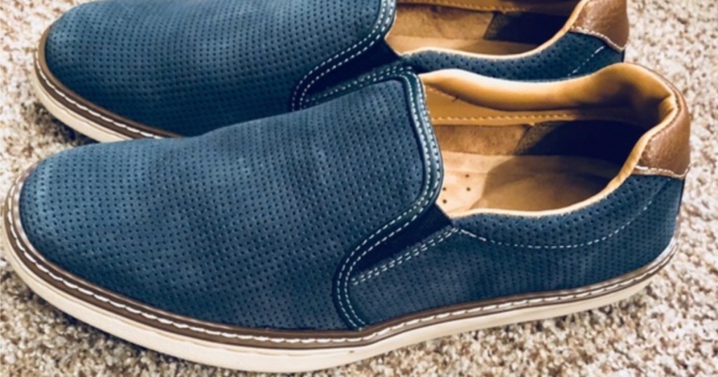 Blue men's loafers