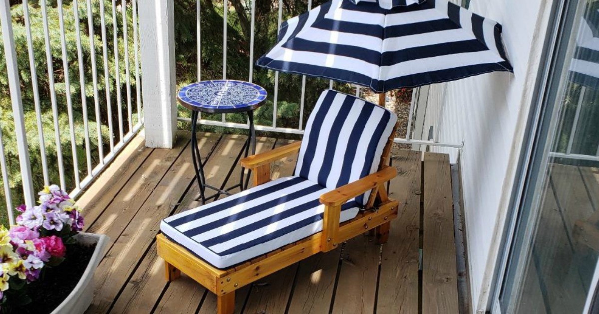 Kidkraft Outdoor Chaise Lounger With Umbrella Only 59 99 Shipped Regularly 120 Hip2save