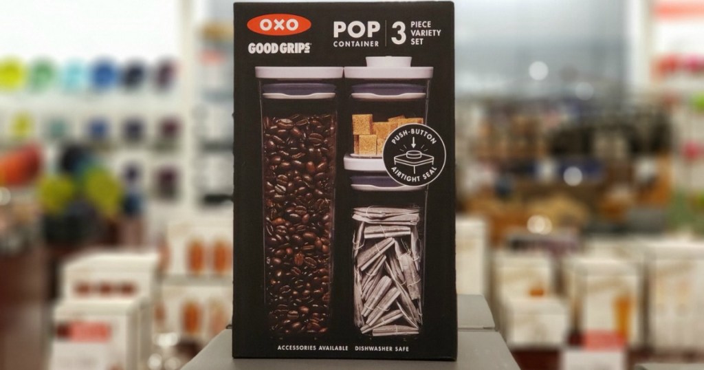 OXO brand storage containers on display