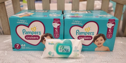 TWO Pampers Super Pack Diapers + 576 Wipes Just $37 After Target Gift Card & Rebate