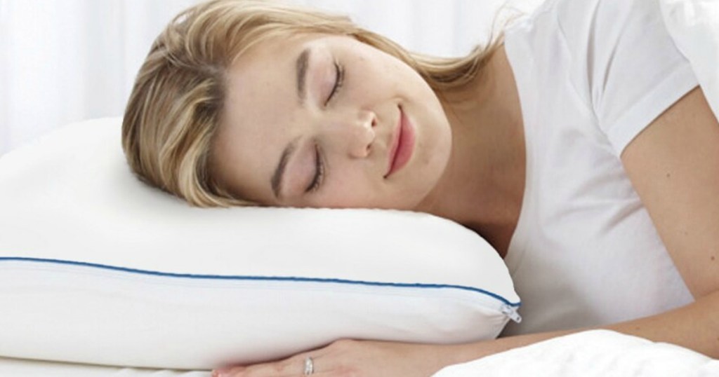 woman sleeping on a pillow