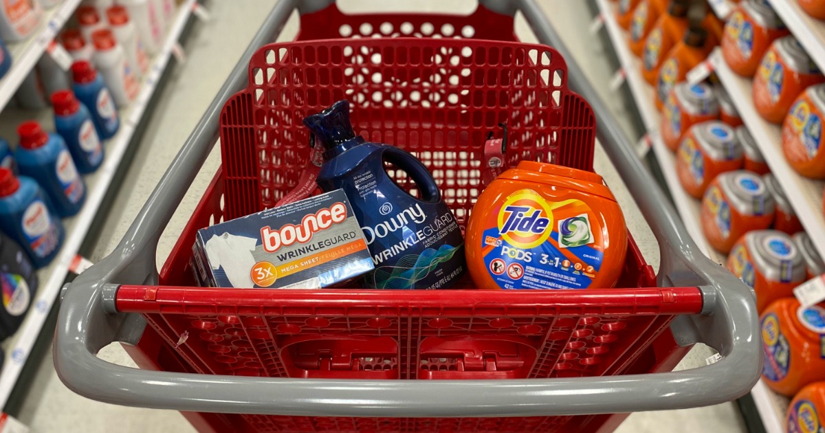Target Basket full of Laundry products