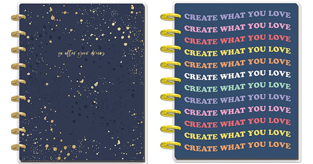 navy and stars and create what you love journal