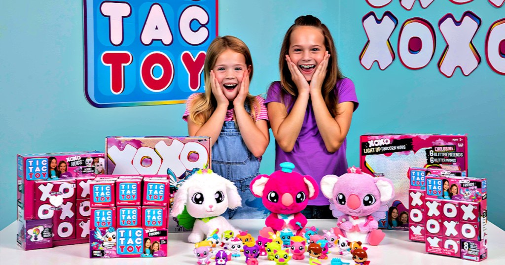 Tic Tac Toys with two girls excited expressions