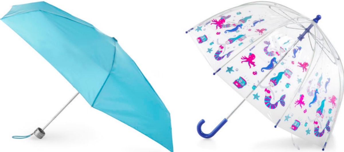 two open umbrellas