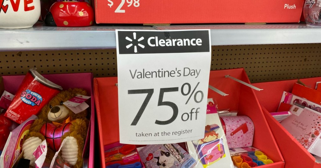 clearance sign at Walmart