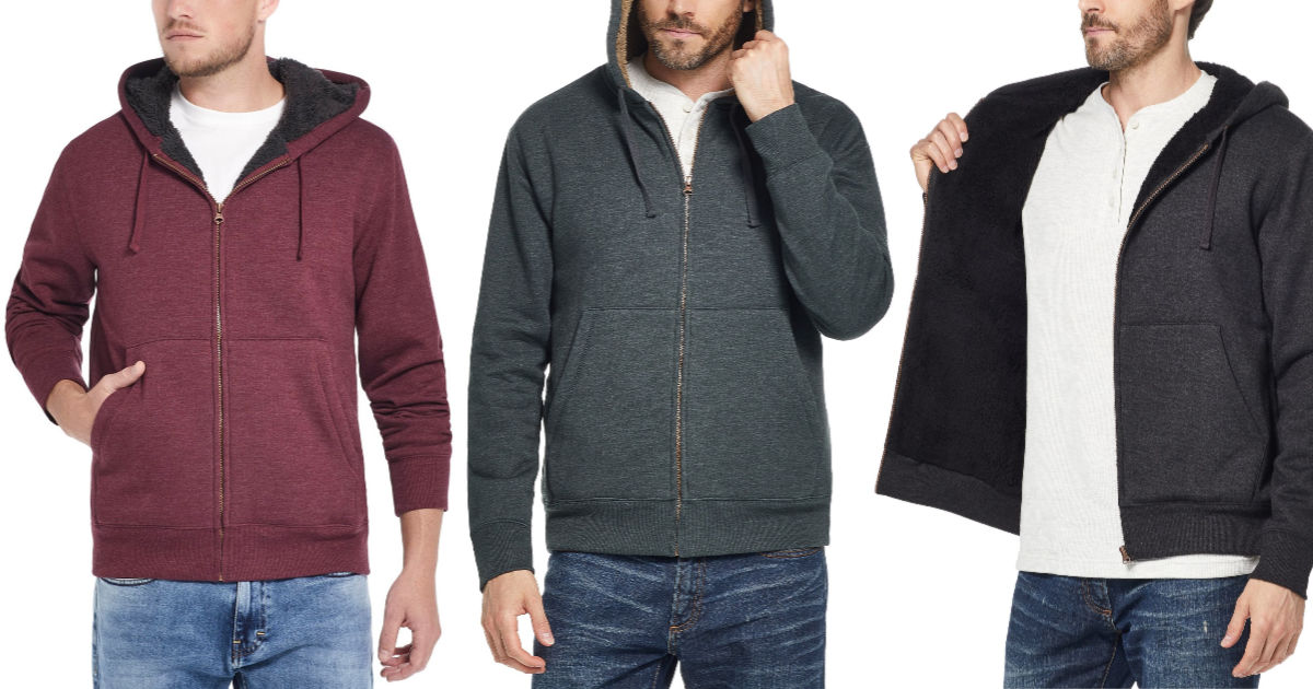 fleece lined hoodie mens