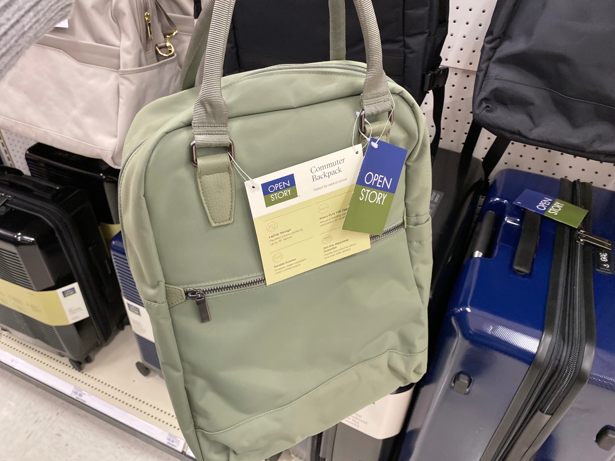 target green backpack