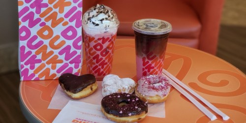 Share the Love With Pink Drinks and Heart-Shaped Donuts From Dunkin’