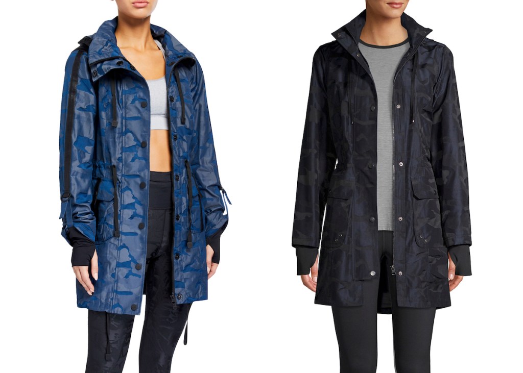 side by side of nieman marcus rain jacket and walmart rain jacket