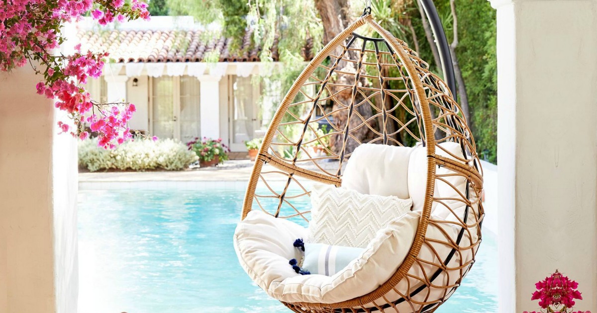 Score $100 Off This Trendy Hanging Egg Chair on Target.com | Hip2Save