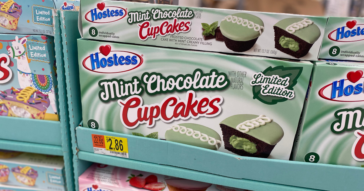 Hostess Mint Chocolate CupCakes at Walmart