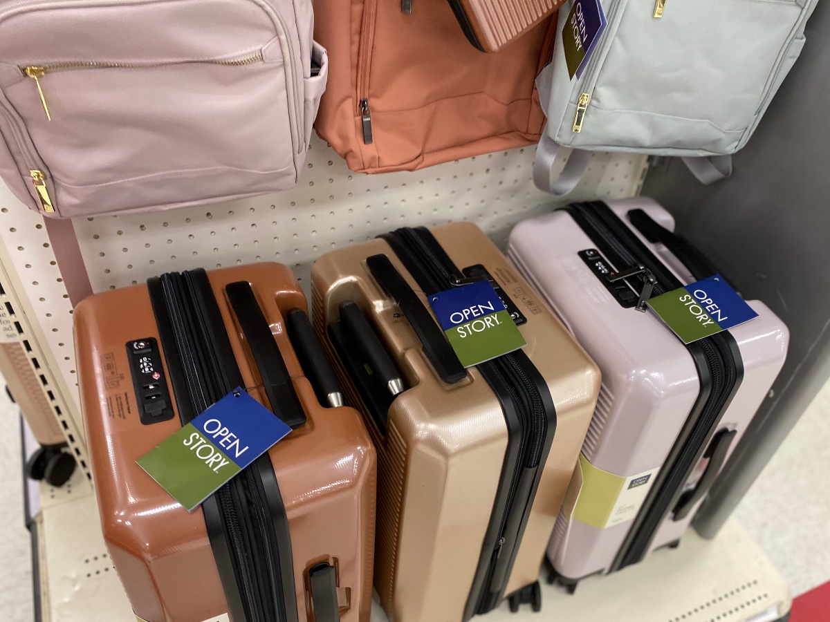 target suitcases in store