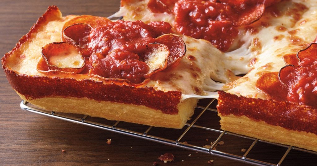 corner piece from Detroit Style pizza