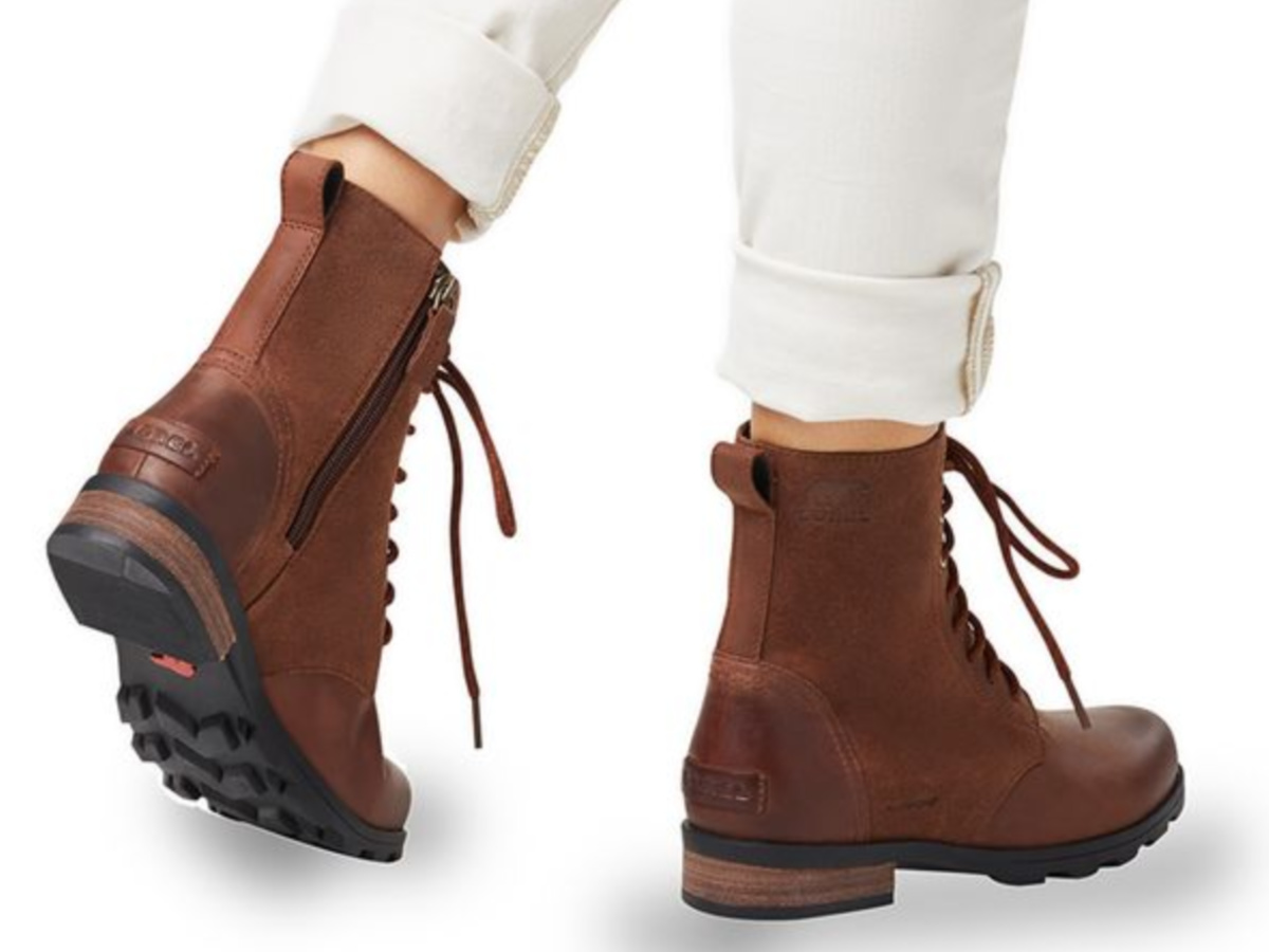 sorel brown lace up boots