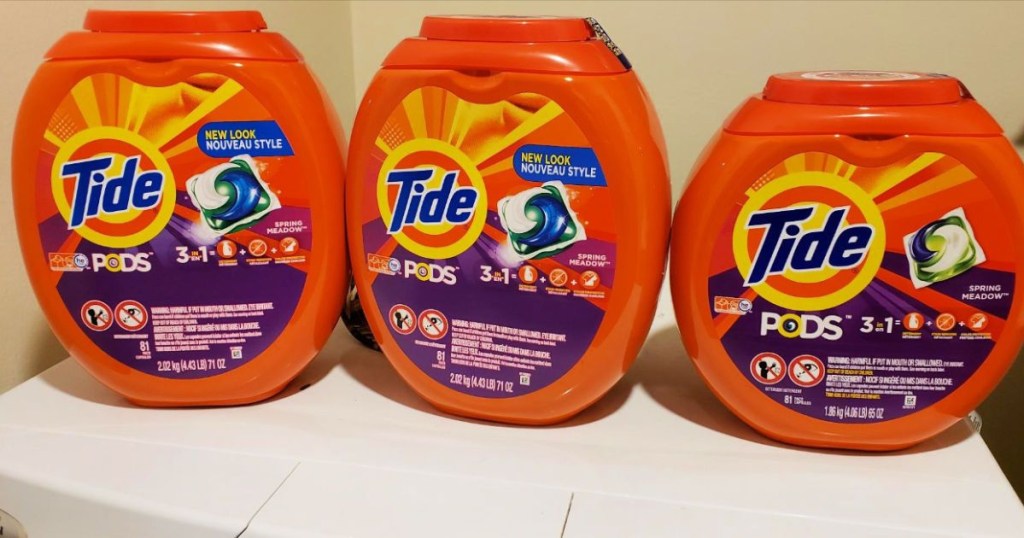 spring meadow tide pods product display