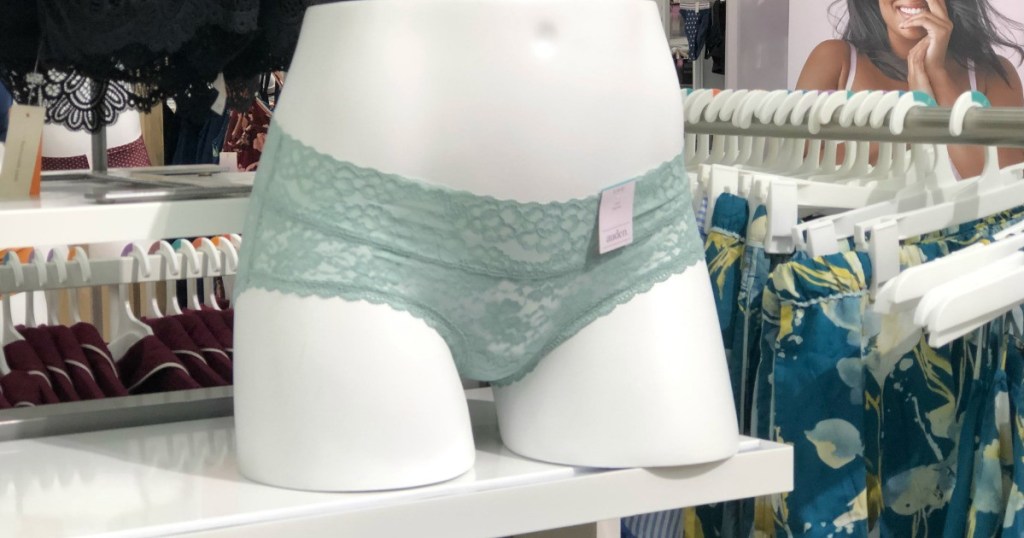 panties on a mannequin in a store