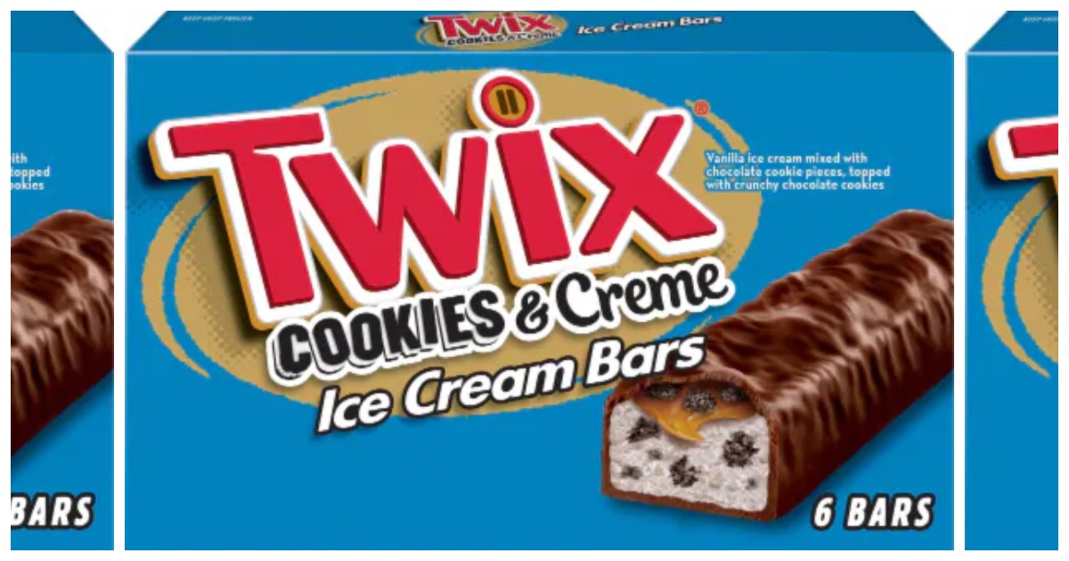 6-count box of Twix Cookies & Creme Ice Cream Bars