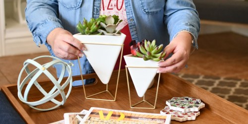 How Cute are these Geometric Vases from Amazon?!