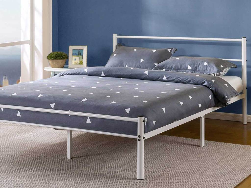 zinus metal twin platform bed and mattress
