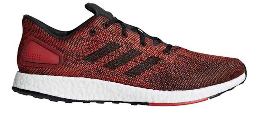 red and black Adidas Men's Pureboost DPR Running Shoes