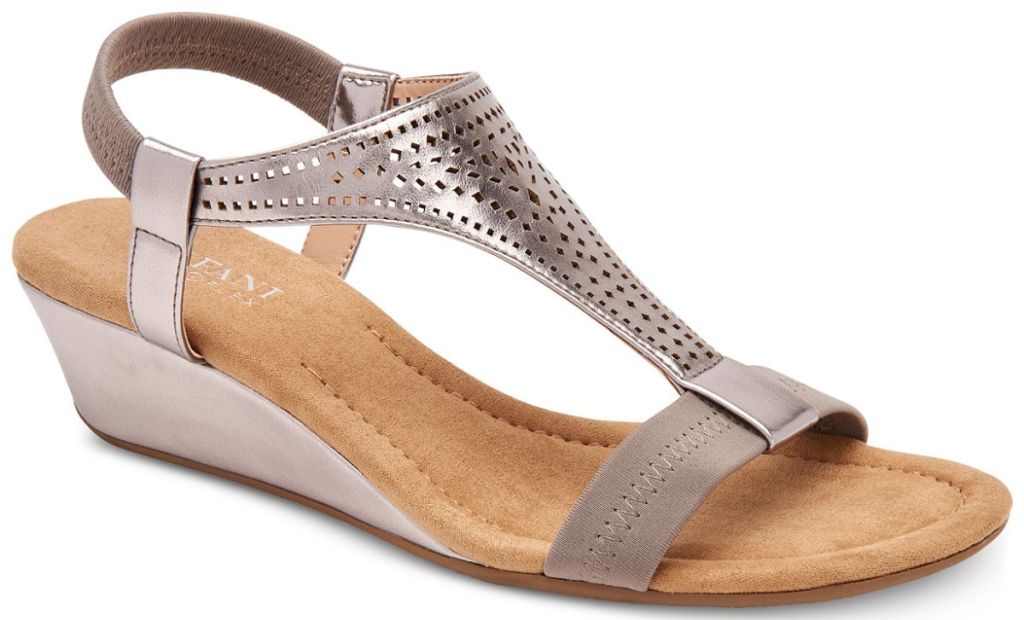 tan and beige Alfani Step 'N Flex Vacanzaa Wedge Sandals