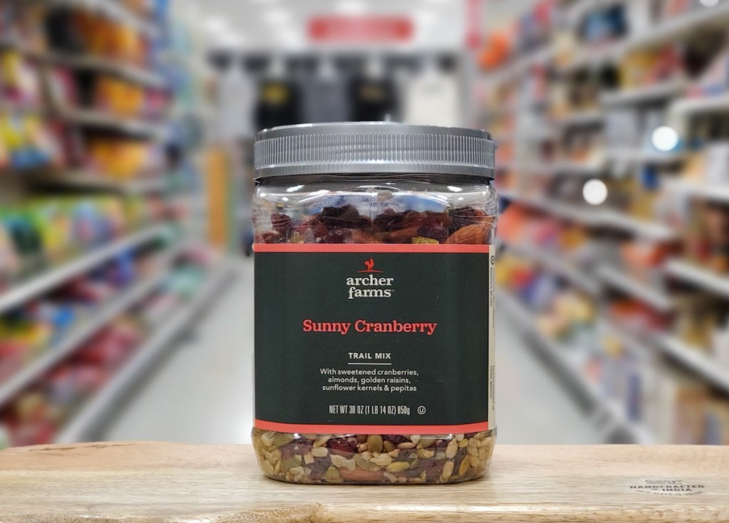 container of Archer Farms Sunny Cranberry trail mix
